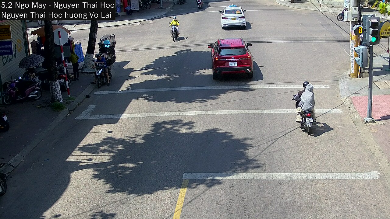 Xem camera giao thông Quy Nhơn Bình Định hình ảnh camera tuyến đường Nguyễn Thái Học - Hướng về đường Võ Lai