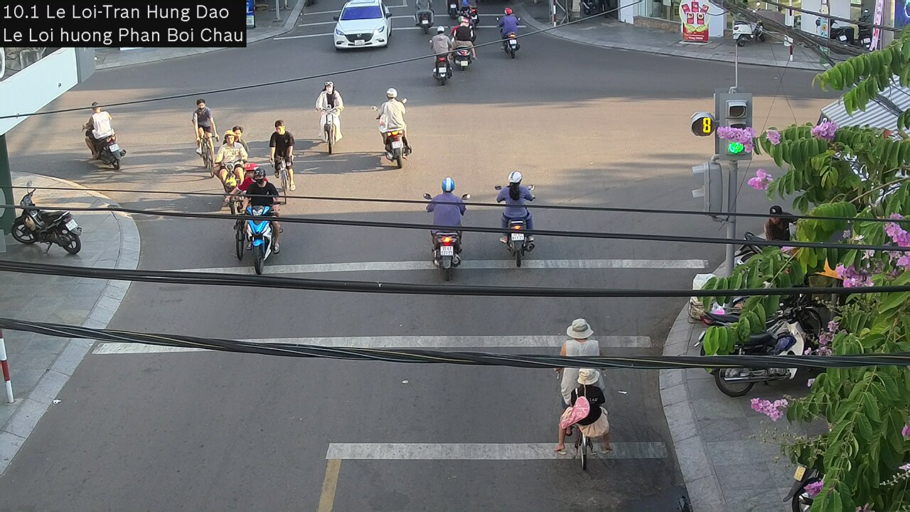 Xem camera giao thông Quy Nhơn Bình Định hình ảnh tuyến đường Nút giao Lê Lợi - Trần Hưng Đạo 