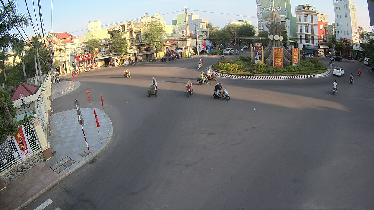 Xem camera giao thông Quy Nhơn Bình Định hình ảnh camera tuyến đường Ngã 5 Lê Lợi - Trần Cao Vân - Nguyễn Huệ