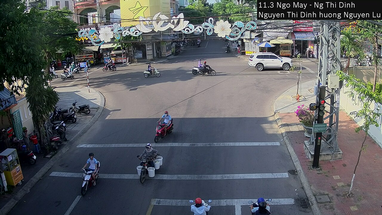 Xem camera giao thông Quy Nhơn Bình Định hình ảnh tuyến đường Nút giao Nguyễn Thị Định - Ngô Mây 